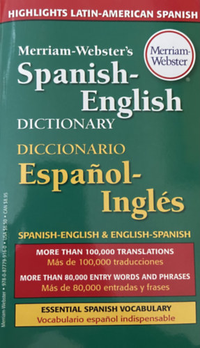 Merriam Webster's Spanish-English, English- Spanish dictionary