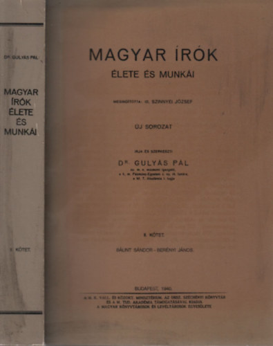 Magyar �r�k �lete �s munk�i II. (reprint)