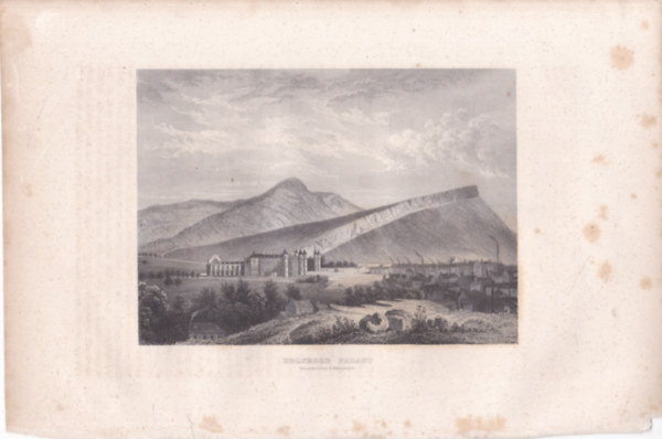 Holyroodhouse-Palota, Skcia, Nagy-Britannia, Eurpa (2818cm lapmret eredeti aclmetszet) (1860 krl)