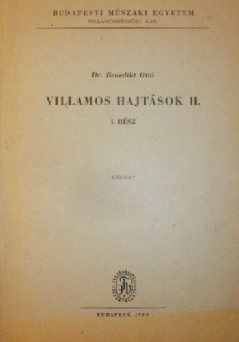 Villamos hajtsok II. I. rsz