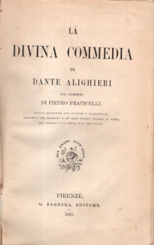 La Divina Commedia ( Isteni sznjtk )
