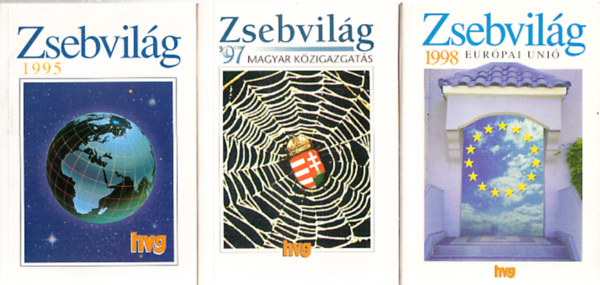 3 db. Zsebvilg (1995 + 1997 (Magyar kzigazgats) + 1998 (Eurpai Uni))