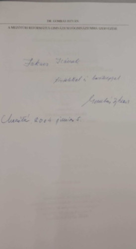 A meztri reformtus gimnzium fgimnziumm szervezse 1850-1915