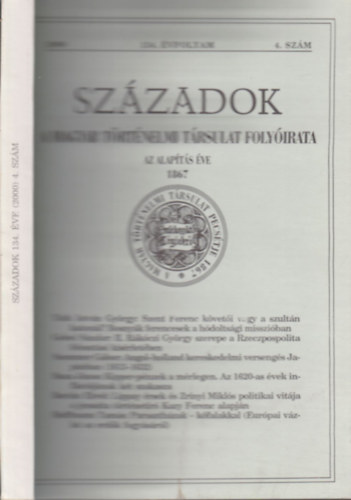 Szzadok 2000/4. szm (134. vfolyam)