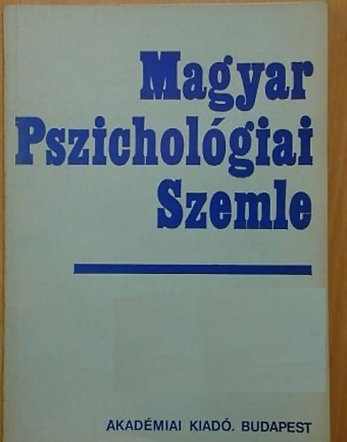Magyar pszicholgiai szemle 1982/3