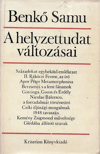 A helyzettudat v�ltoz�sai