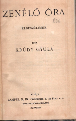 Zenl ra (Magyar Knyvtr) (I. kiads)