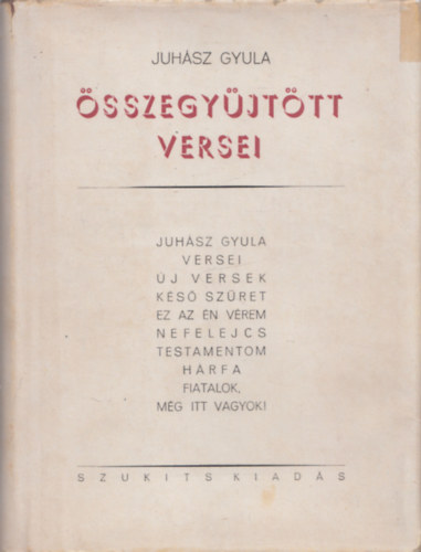 Juh�sz Gyula - Juh�sz Gyula �sszegy�jt�tt versei