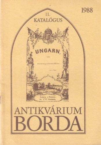 11. katal�gus - Borda Antikv�rium 1988