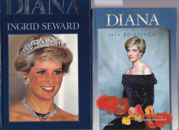 2 db Diana k�nyv: Diana +Diana a sz�v kir�lyn�je.