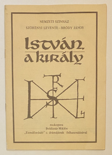 (Nemzeti Sznhz) Szrnyi Levente - Brdy Jnos Istvn a kirly rockopera Boldizsr Mikls "Ezredfordul" c. drmjnak felhasznlsval. Msorfzet.