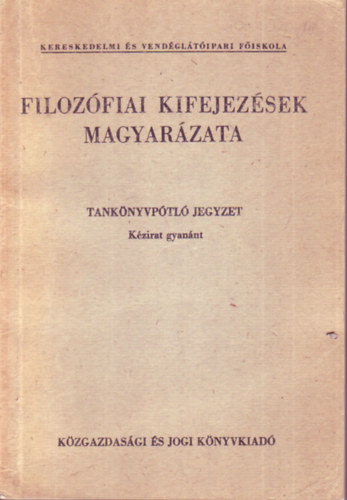 Filozfiai kifejezsek magyarzata