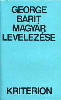 I.-Kovcs F.  Chindris (szerk) - George Barit magyar levelezse
