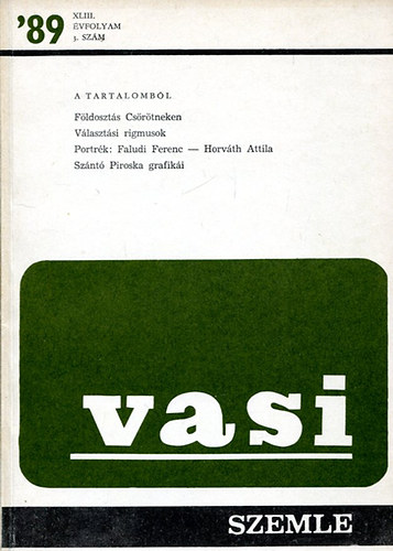 Gl Jzsef  (szerk.) - Vasi szemle 1989/3. szm