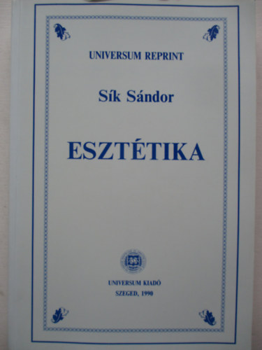 Eszttika (Universum Reprint)