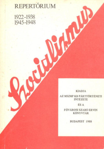 Repertrium 1922-1938; 1945-1948