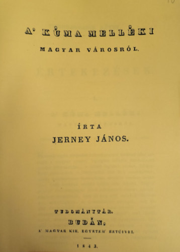 A' Kma mellki magyar vrosrl