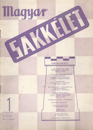 Magyar Sakklet 1959/1.-12. teljes IX. vfolyam