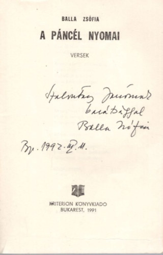A pncl nyomai - Versek - dediklt