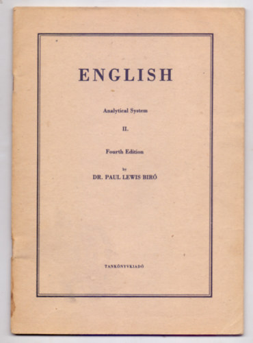 English - Analytical System II. (Fourth Edition)