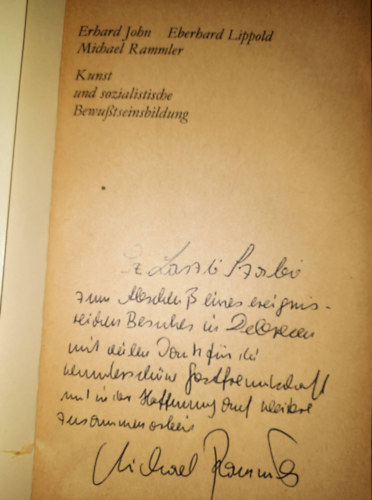 Kunst und sozialistische Bewusstseinsbildung -Dedikált!