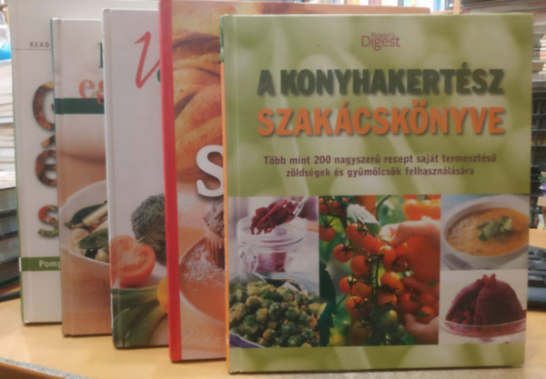 5 db A konyhakert�sz szak�csk�nyve + �r�mteli s�t�s + Veget�ri�nus konyha + Eg�szs�ges egyt�l�telek + Grill�telek, sal�t�k