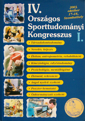 IV. Orszgos Sporttudomnyi Kongresszus I.