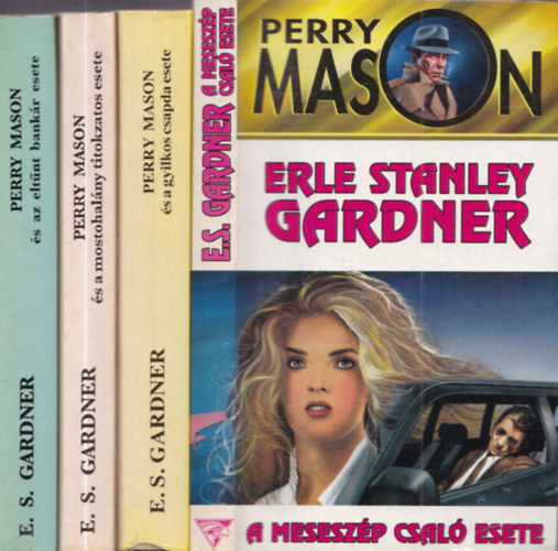 4 db. Perry Mason sorozat: Perry Mason �s az elt�nt bank�r esete + Perry Mason �s a mostohal�ny titokzatos esete + Perry Mason �s a gyilkos csapda esete + Perry Mason �s a mesesz�p csal� esete