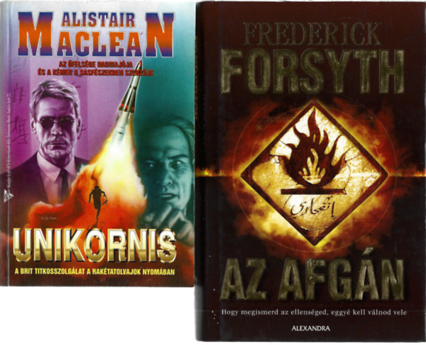 2 db knyv, Alistair Maclean: Unikornis, Frederick Forsyth: Az afgn