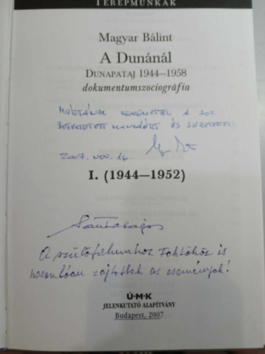 A Dunnl I-II. - Dunapataj 1944-1958 dokumentumszociogrfia
