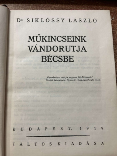 Mkincseink vndortja Bcsbe