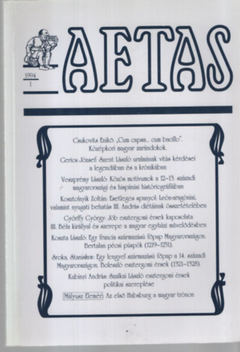 Aetas - T�rt�nettudom�nyi Foly�irat (1994-1)