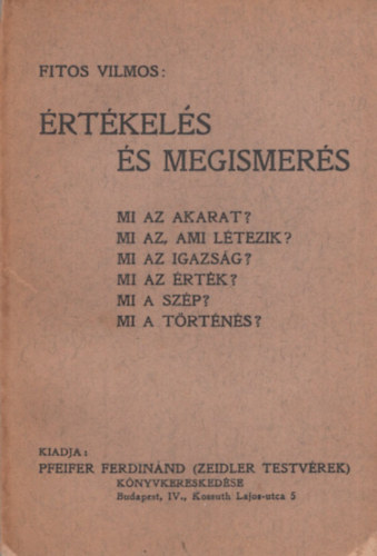 �rt�kel�s �s megismer�s