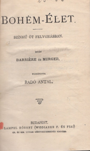Bohm-let - sznm t felvonsban