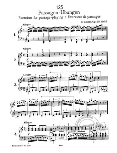 125 Passagenbungen fr Klavier op. 261