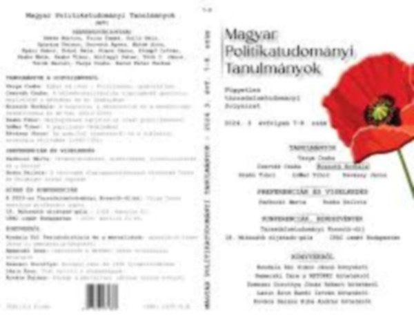 Magyar politikatudomnyi tanulmnyok 2024. 3. vfolyam 7-8.szm