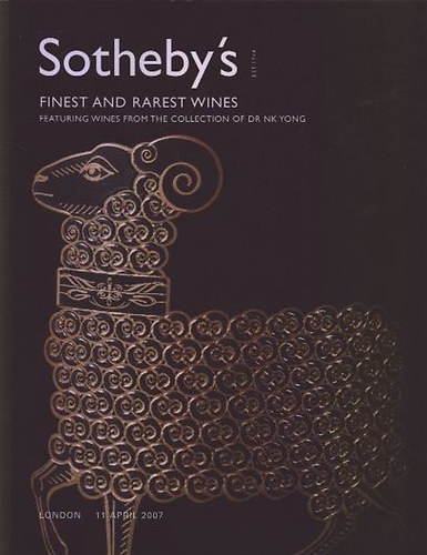 Sotheby's: Finest and rarest wines- Featuring wines from the collection of Dr. N.K. Young (11. april 2007.)
