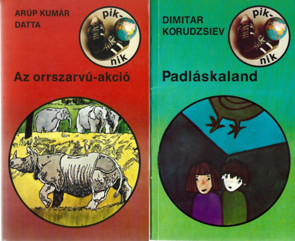 4 db Piknik Knyvek, Arp Kumr Datta: Az orrszarv-akci, Dimitar Korudzsiev: Padlskaland, Kerstin Thorvall: Ptpapa, Peter Hartling: reg John szobt s eget meszel