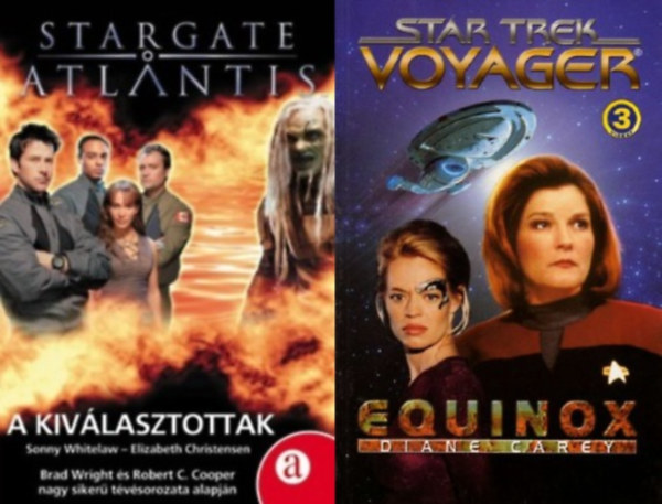 2 db Stargate: Atlantis �s Star Trek: Voyager sci-fi reg�ny: Stargate: Atlantis: A kiv�lasztottak + Star Trek: Voyager: Equinox