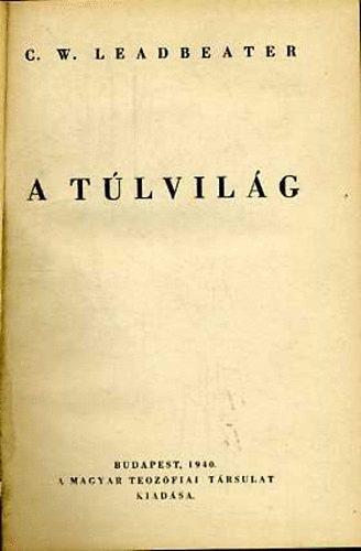 A tlvilg - A teoszofia alapvonalai