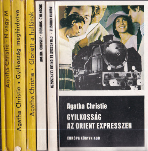 5 db Agatha Christie krimi: N vagy M + Gyilkoss�g meghirdetve + Gloriett a hull�nak + B�b�jos gyilkosok + Gyilkoss�g az Orient expresszen