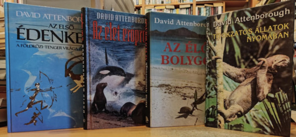 4 db David Attenborough: Az els denkert + Az let erprbi + Az l bolyg + Titokzatos llatok nyomban