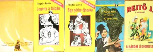 4db Rejt� Jen� reg�ny + aj�nd�k angol nyelv� reg�ny - Leg�ny a talp�n, Egy g�rbe �jszaka, A feh�r folt, A h�rom l�gionista + The Blonde Hurricane