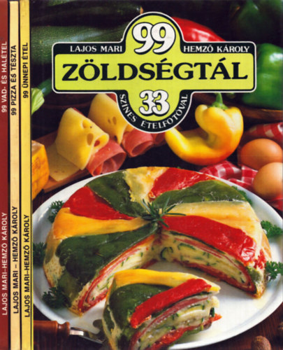 4 db a 99 �tel 33 sz�nes �telfot�val sorozatb�l: 99 vad- �s hal�tel - 99 �nnepi �tel - 99 pizza �s t�szta - 99 z�lds�gest�l