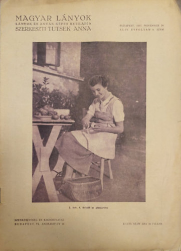 Magyar Lnyok - Lnyok s anyk kpes hetilapja 1937 (XLIV. vf. 9 szm)