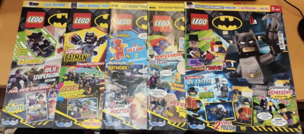 5 db Lego Batman magazin, szrvnyszmok (Lapszmok a termklapon jelezve)