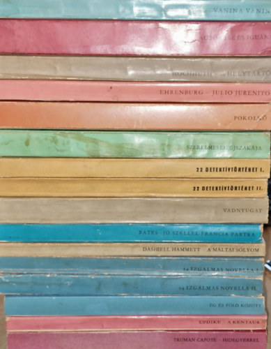 Updike, Hammett, H. E. Bates, Ehrenburg, Hochhuth, Stendhal Truman Capote - 16db Európa zsebkönyvek.