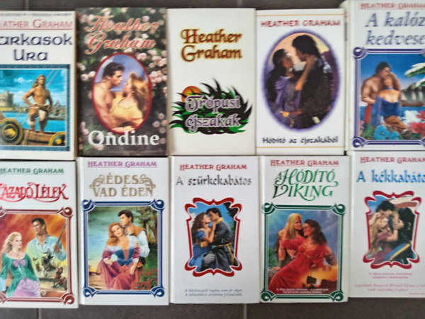 (10 DB) Heather Graham romantikus knyyvcsomag: Farkasok ura / Ondine / Trpusi jszakk / Hdt az jszakbl / A kalz kedvese / Lzad llek / des vad den / A szrkekabtos / A hd viking / A kkkabtost