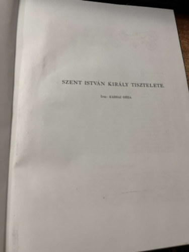Szent Istvn kirly tisztelete