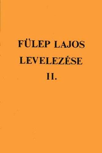 Flep Lajos levelezse II. - 1920-1930
